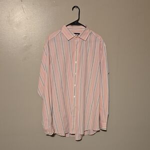 Polo Ralph Lauren Golf Button Down Longsleeve Shirt Pink/Blue Mens Size XL‎